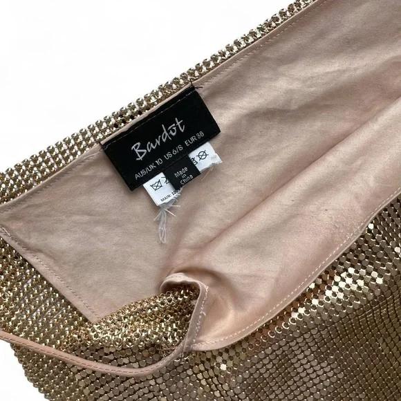 Bardot Gold Chainlink Halter Top - Picture 3 of 3